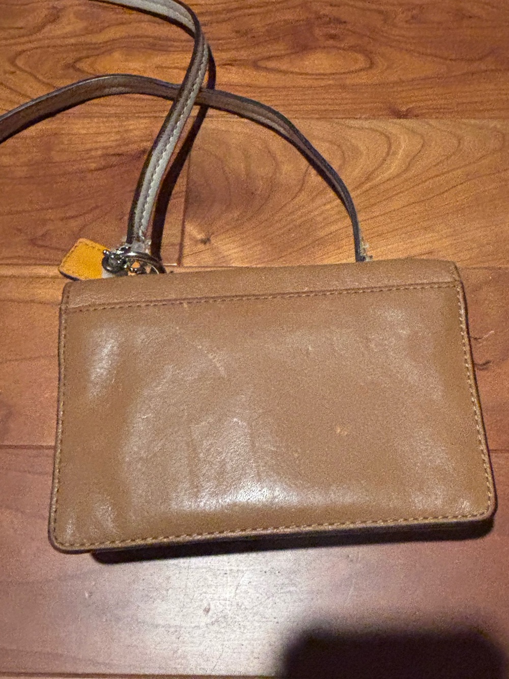 Coach Park Dylan Turnlock Two-Tone Brown & Orange Leather Crossbody Bag - Picture 3 of 6
